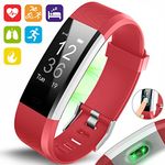 AQUARIUS AQ125HR Touch Screen Fitness Activity Tracker Sports HRM Watch Red