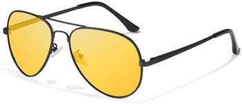 IGnaef Night Vision Driving Glasses for Men Women Polarized Anti Glare Yellow Nighttime Glasses IF0623