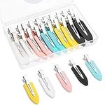 20pcs No Bend Hair Clips, No Crease Curl Pin Clips Creaseless Hair Clips with Storage Box for Girls Women Make Up Hair Styling (Pink, White, Black, Yellow, Green)