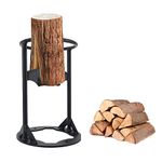 Memows Firewood Kindling Splitter, Wood Splitter for Logs, Manual Log Splitter, Heavy Duty Firewood Splitter Manganese Steel Log Splitting Tool, Portable Wood Splitting Wedge for Home Camping Outdoors