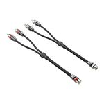 ROCKRIX 1ft 2 Male to 1 Female RCA Y Adapter Splitter Cable (2 Pack)