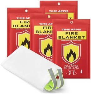 TIME APPIS 4 Pack Fire Blanket, 40''x40'' Emergency Fireproof Blankets for Home and Kitchen, with Reflective Strips Heavy Duty Fiberglass Insulation Fireblanket, Emergency Survival Safety