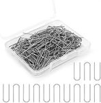 High Temperature Nichrome Wire Jump Rings, 100 Pieces Tiny U Hanger Hooks with Plastic Storage Box for Pendant Ceramic Ornaments Fusing in Glass DIY Accessories