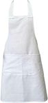 Clay Roberts Chefs Apron, White, Cooking and Baking Apron for Men and Women, Double Pockets, Kitchen Aprons, Butchers Apron, BBQ & Catering Bibs, Apron, Kitchen Apron, Cooking Apron, Tabards