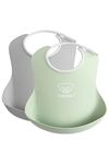 BabyBjörn Baby Bib, 2-pack, Grey/Powder green