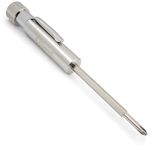 K20 Tools Pocket Screwdriver with Clip and Magnet - Phillips and Slotted-Flat Head - Small Tool with Magnetic Tip Made of Stainless Steel