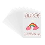 Hslordge 25-Pack Shrink Plastic Sheet,Shrink Film Sheets,Frosted Shrink Paper Sheet,Kids Arts Crafts Activity Set for All Ages- 7.9 X 5.7 inch