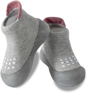 Hstyle Baby Sock Shoes Toddler Walking Shoes Infant Non-Slip Slippers Soft Rubber Sole Sneakers for Baby Boys Girls