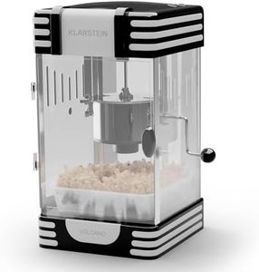klarstein Retro Popcorn Machine, Kids Popcorn Maker Machine, Mini Cinema Style Popcorn Popper, 300W Vintage American Popcorn Making Kit, Childrens Small Pop Corn Makers w/Stainless Steel Container