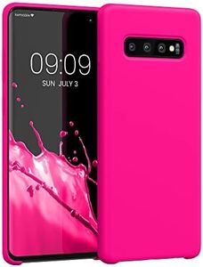 kwmobile Case Compatible with Samsung Galaxy S10 Plus / S10+ Case - TPU Silicone Phone Cover with Soft Finish - Neon Pink