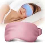 Cooling Eye Mask, Cold Eye Compress for Puffy Eye, Dark Circles, Cold Eye Masks, Weighted Eye Mask for Sleep, Gel Ice Packs Reusable,Migraines and Headache (Pink)