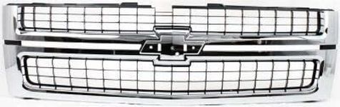 CPS- AUTO PARTS 07,08,09,10 Compatible With SILVERADO 2500/3500 Grille Assembly- Chrome Black Insert OEM Replacement Partslink GM1200608