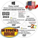Windows Drivers PC Pro Tech Edition 2024 for Win 11, 10, 8, 7 On 2 DISC DVD SET