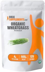 BulkSupplements.com Organic Wheatgrass Powder - Organic Superfoods Powder - Green Powder Superfood - Wheat Grass Powder - Vegan & Gluten Free, 4g per Serving (500 Grams - 1.1 lbs)