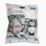 3M 9504IN Disposable Respirator FFP2 Face Mask, Non Woven Fabric, Metal Nose Clip and Elastic Headband Disposable Anti Air Pollution Respirator (Pack of 100)