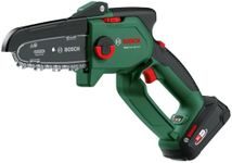 Bosch Cordless Compact Pruner Saw EasyChain 18V-15-7 (for Cutting Through Wood; 18 Volt System; Chain Speed: 6.95m/s; with 2.5Ah Battery and Charger)