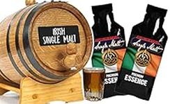 Dublin Irish-Style Whiskey Making Bootleg Kit w/Chalkboard & Book- Thousand Oaks Barrel Co. – Make & Age Spirits in an Oak Cask Keg- Best Father’s Day Gift Ever (5L)