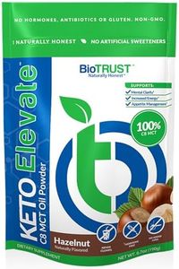 BioTrust C8 MCT Oil Powder - Keto Coffee Creamer for Clean Energy, Hazelnut