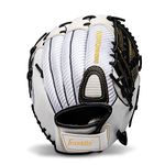 Franklin Sports Fastpitch Softball Glove - Fastpitch Pro - Adult and Youth Softball Mitt - Infield and Outfield - Right Handed Glove - White/Gold - 11" Righty