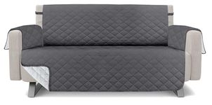 Utopia Bedding Reversible Sofa Couch Cover, Water Resistant Slipcover Furniture Protector with Foam Sticks and Elastic Straps for Kids Dogs Pets (3 Seater, Gray/Light Gray)