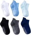 Closecret Non Slip Grip Ankle Baby Socks 6 Pack for Toddler Boys and Girls Kids,Infant Cute Cotton Baby Socks (1-2 Year ankle skid 6 B)