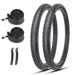 MOHEGIA 2 Pack Bike Tires and Tubes,26 x 2.125 Folding Beach Cruiser Replacement Bicycle Tires Set/Black