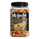 TOPLINE Mitsuba Japanese Rice Snacks Bulk - Assorted Mix of Crackers & Peanuts with Soya Sauce and Seaweed 650g Pub Card for Party Food, Movie Nights or Birthdays, Brown, Orange, Beige