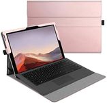 Fintie Case for Microsoft Surface Pro 7 Plus/Pro 7 / Pro 6 / Pro 5 / Pro 4 / Pro 3 12.3 Inch Tablet - Multiple Angle Viewing Portfolio Business Cover, Compatible w/Type Cover Keyboard, Rose Gold