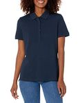 Amazon Essentials Women's Short-Sleeve Polo, Navy, XXL