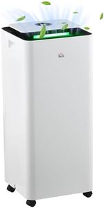 HOMCOM 16L/Day 3500mL Portable Quiet Dehumidifier with Air Purifier Filter, 24H Timer, 5 Modes, Electric Moisture Air Dehumidifier for Home Laundry Basement, White