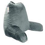 PrimeCables Reading Pillow Comfort Memory Foam, Fabric Handle, 18x15inch Soft Sitting Support Lumbar Bed Back Rest Cushion, Dark Green