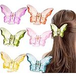 6 Pieces Large Butterfly Hair Claw 