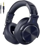 OneOdio A71 Hi-Res Studio Recording Headphones - Wired Over Ear Headphones with SharePort, Professional Monitoring & Mixing Foldable Headphones with Stereo Sound (Navy Blue)