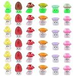 36pcs Luminous Mini Mushrooms, Cute Tiny Glow in The Dark Figurines Miniature Resin Ornament Mushroom Statue Decor for Fairy Micro Landscape Patio Garden Potted Plants Craft Home Decoration