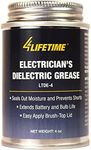 Dielectric Silicone Grease - Waterproof and Non-Conductive Lubricant for Electrical and Automotive Applications - 4oz Brush Top Can, Versitle Silicone Lubricant, Protection for Electrical Components