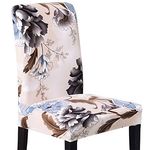 XNN Modern Stretch Dining Chair Covers Removable Washable Spandex Slipcovers for High Chairs 4/6 PCS Chair Protective Covers (C, 6PCS/Set)