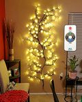 Lighted Willow Vine, Remote Control 8 Flash Model Twinkling Tree Wall Lights, 160 LEDs Lighted Tree Branch Lights for Wall Corner, 8.5ft Flexible Enchanted Willow Vine for Living Room Bedroom