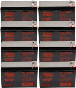 Interstate Batteries 12V 7Ah Fire & Security Battery (8-Count) (F1 Terminal) SLA AGM VRLA Power Patrol Rechargeable Replacement for Fire Alarms, Security Systems (FAS1075)