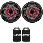 KICKER 6.5" Charcoal LED Marine Speakers (Qty 2) 1 Pair of OEM Replacement Speakers