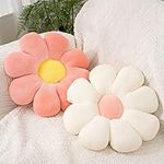 XIXISA 2pcs Flower Pillow - Pink & 