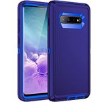 RegSun for Galaxy S10 Case,Shockproof 3-Layer Full Body Protection [Without Screen Protector] Rugged Heavy Duty High Impact Hard Cover Case for Samsung Galaxy S10,Dark Blue