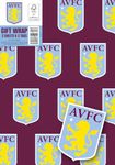 Aston Villa FC Wrapping Paper 2 Sheets 2 Tags, Aston Villa Football Gift Wrap