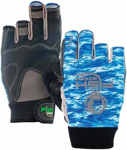 Fish Monkey Mens Fish Monkey The Crusher Glove Blue Water Camo Medium FM15-BLWTRCAM-M, Blue Water Camo, Medium