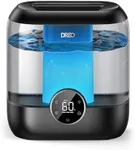 Dreo Humidifiers for Bedroom, 6L Top Fill Quiet Supersized Cool Mist Humidifier for Large Room, 60 Hour Runtime, Ultrasonic Humidifiers for Home, Baby, Plant, Indoor, Night Light, Black