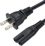 2Prong Printer Power Cord Cable for HP OfficeJet Pro 8025 5212 6978 3830 5255 9015 4650 9025 8710 8720 6968 8610 8710 Deskjet 1112 3755 2310 Photosmart 5510 5520 6510 Printer Replacement Power Cable