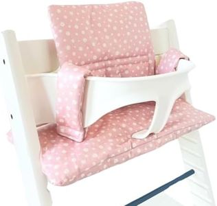 UKJE Cushion Compatible with Stokke Tripp Trapp - Soft Seat Cushion for Infants, Babies & Toddlers, High Chair Accessories, Easy to Install, ?Polyester, ?16.5 x 11 x 2 inches (Daisy)