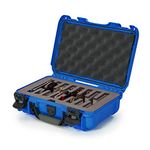 Nanuk 909 Waterproof Hard Case with Custom Foam Insert for 8 Pocket Knives - Blue - Made in Canada