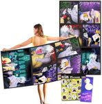 Disney Villains Beach Towel Set - Bundle with 40" x 72" Villain Microfiber Pool Towel Plus Stickers and More | Disney Villains Beach Towel for Kids, Adults