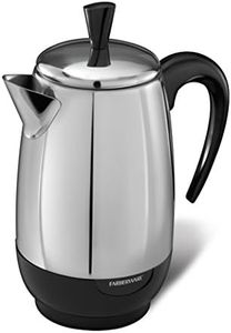 Farberware 8-Cup, Black Percolator, Stainless Steel, FCP280