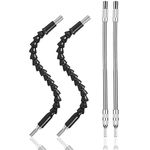 Flexible Drill Bit Extension,Shaft Extension Bits,6.35mm Universal Connect Adapter Electrical Hand Power Extender Drill Screwdriver Bits 1/4" Hex Drill Drive Quick Connect Adapter Power Tool Kit